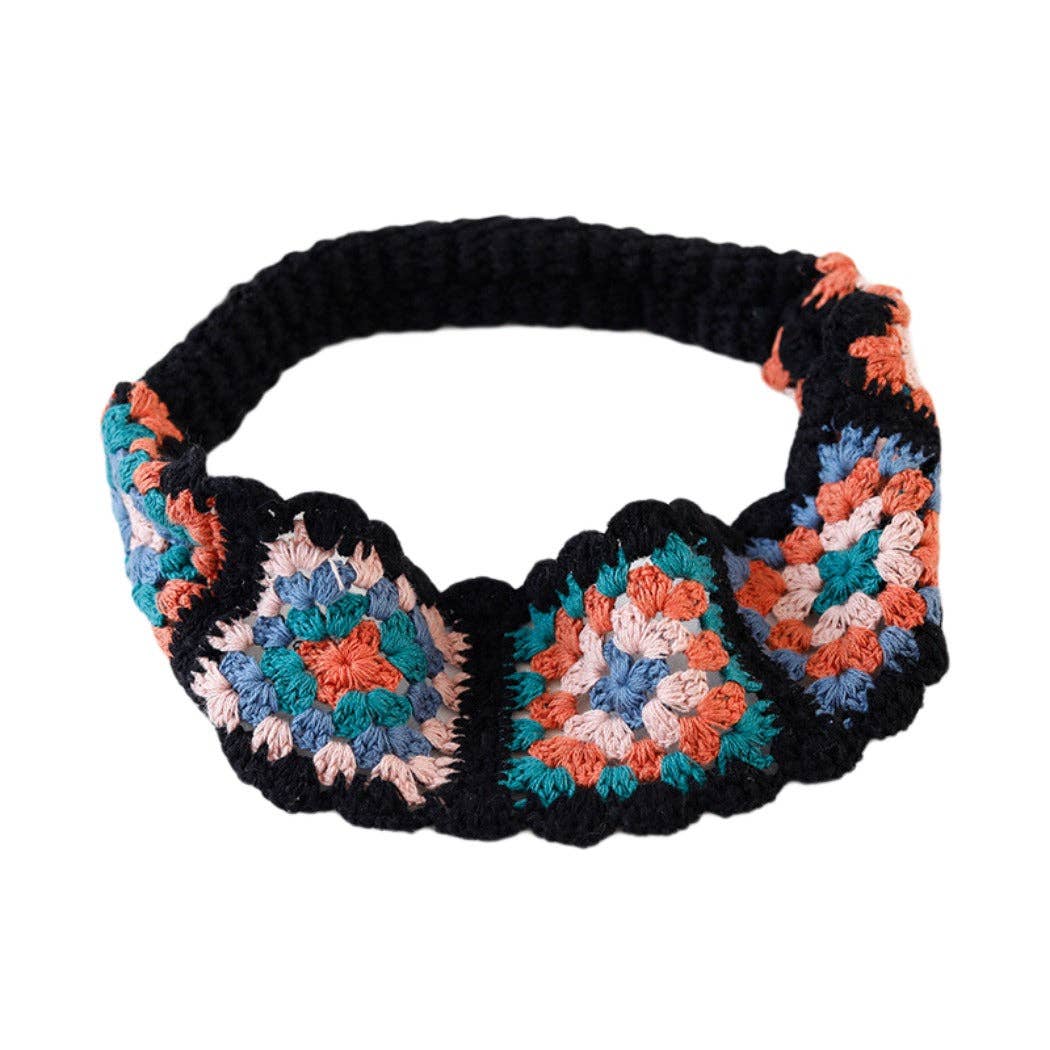 Floral Colorful Knit Headband - Vintage MC