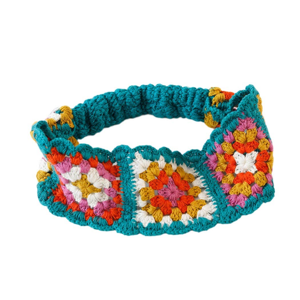Floral Colorful Knit Headband - Vintage MC