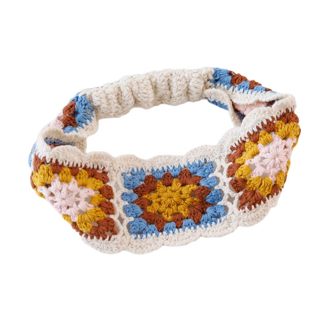 Floral Colorful Knit Headband - Vintage MC