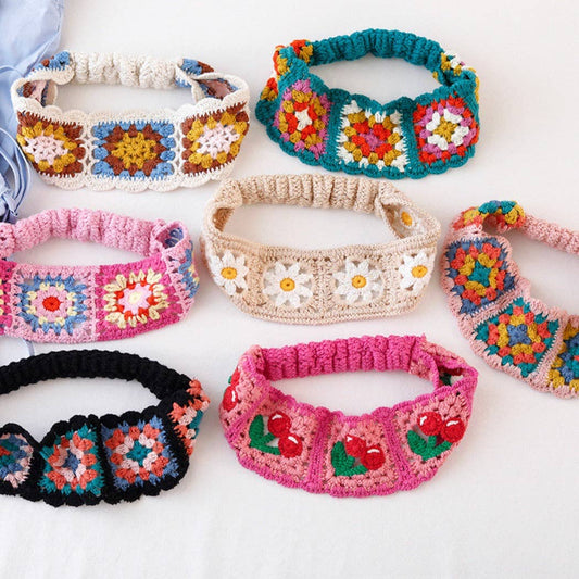Floral Colorful Knit Headband - Vintage MC