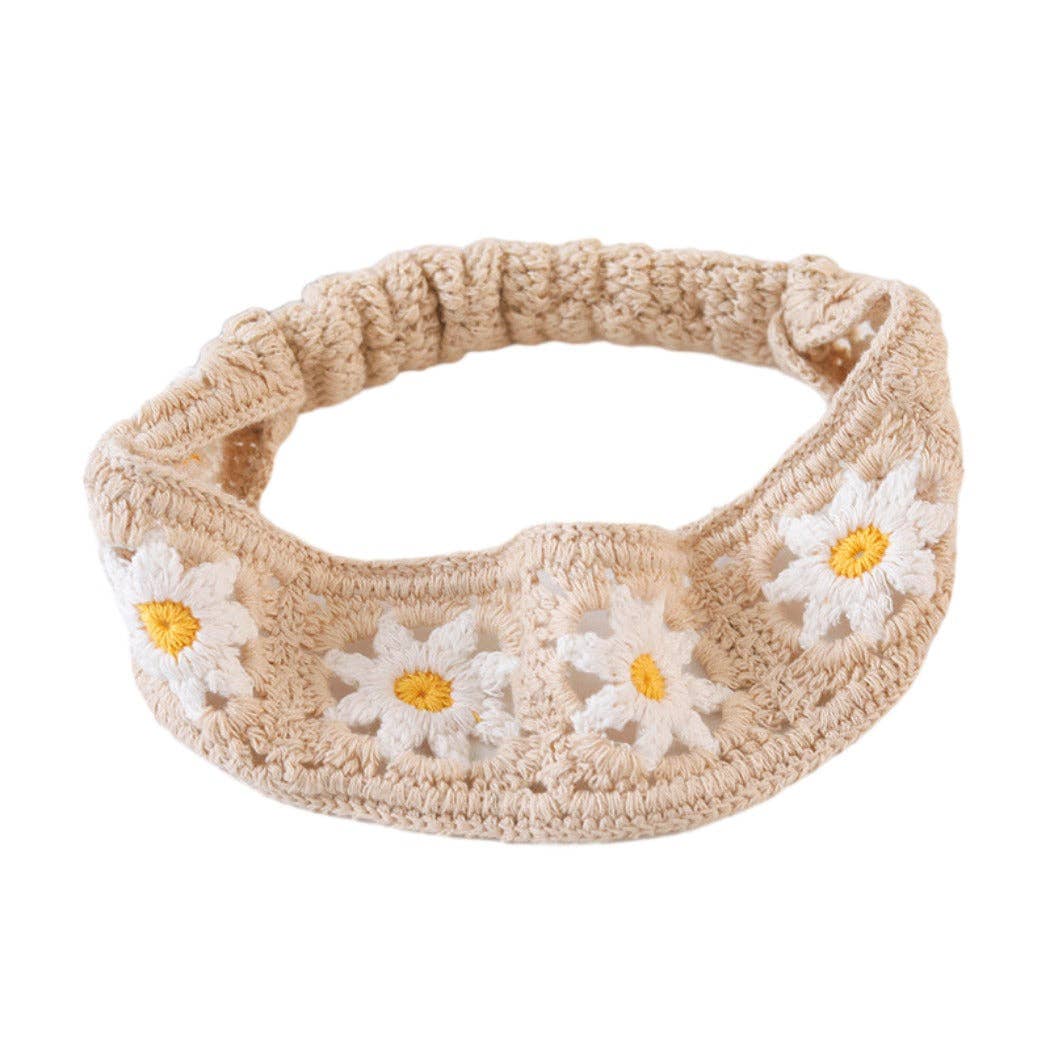 Floral Colorful Knit Headband - Vintage MC