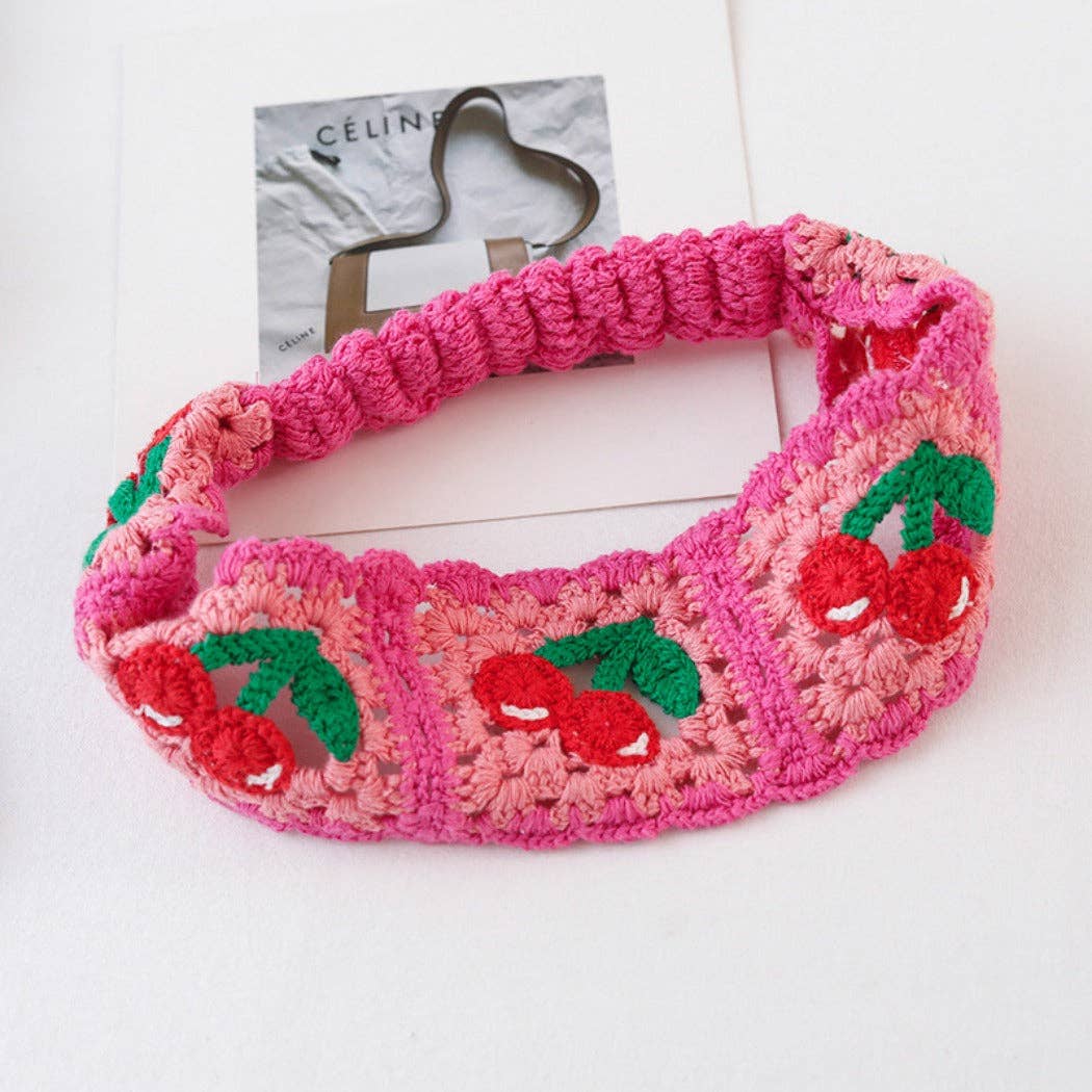 Floral Colorful Knit Headband - Vintage MC