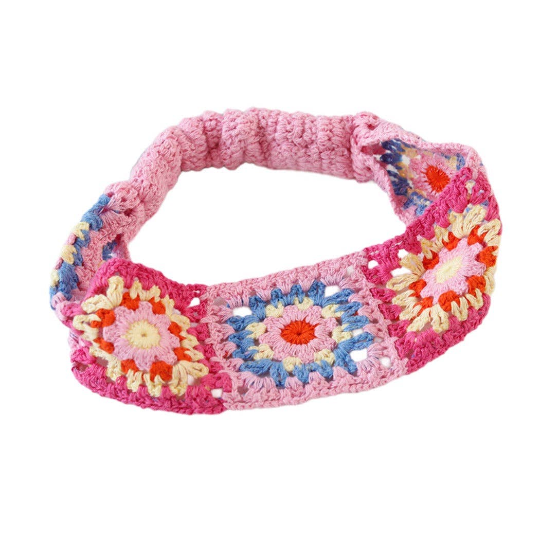 Floral Colorful Knit Headband - Vintage MC