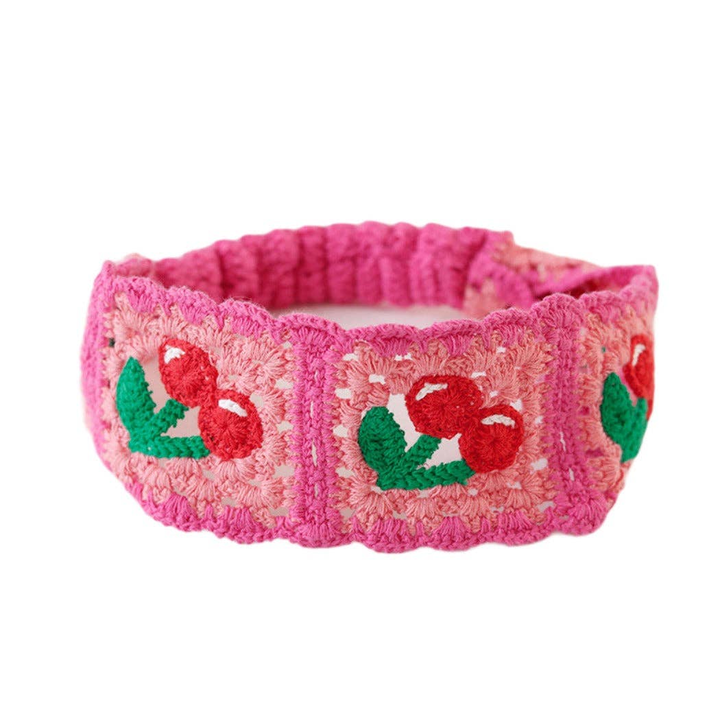 Floral Colorful Knit Headband - Vintage MC