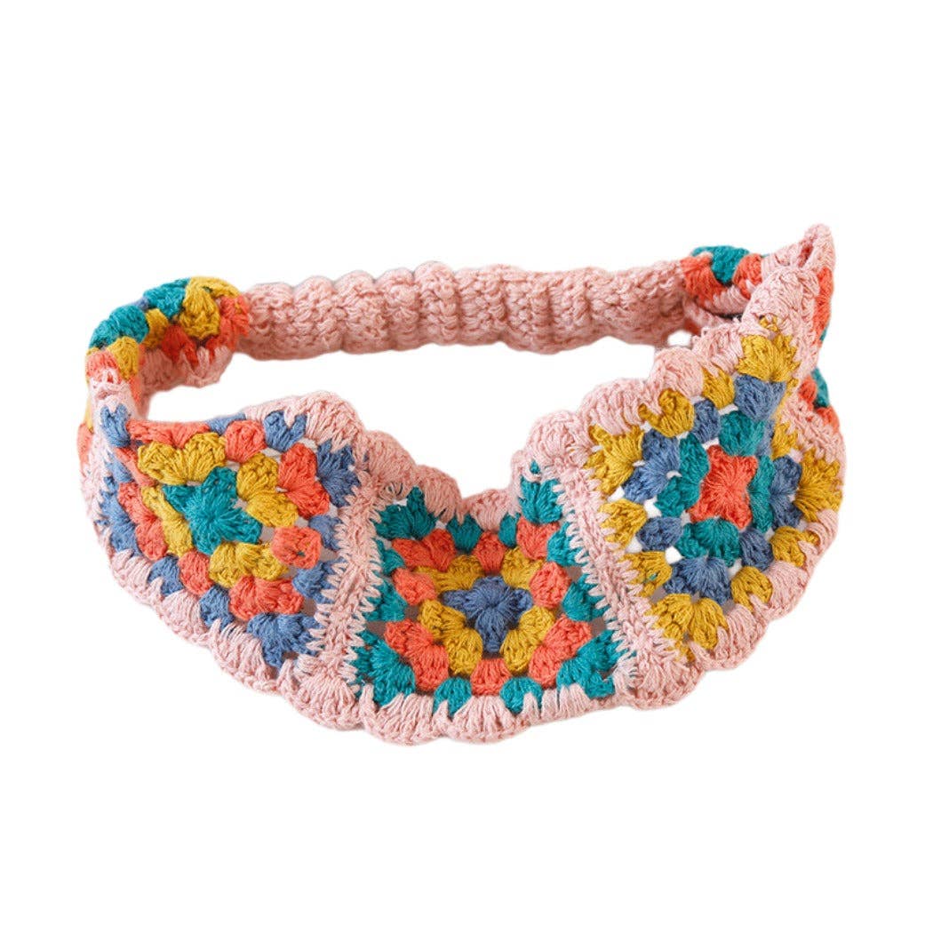 Floral Colorful Knit Headband - Vintage MC