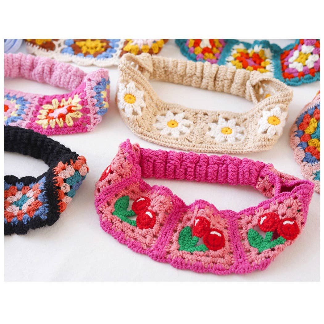 Floral Colorful Knit Headband - Vintage MC