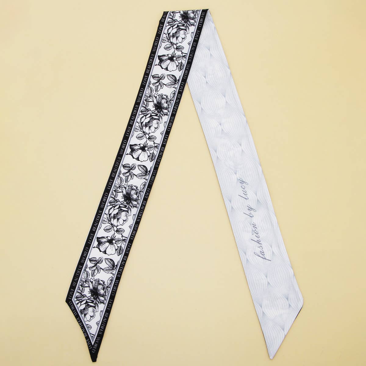 Floral Letter Scarf for Hair - Vintage MC
