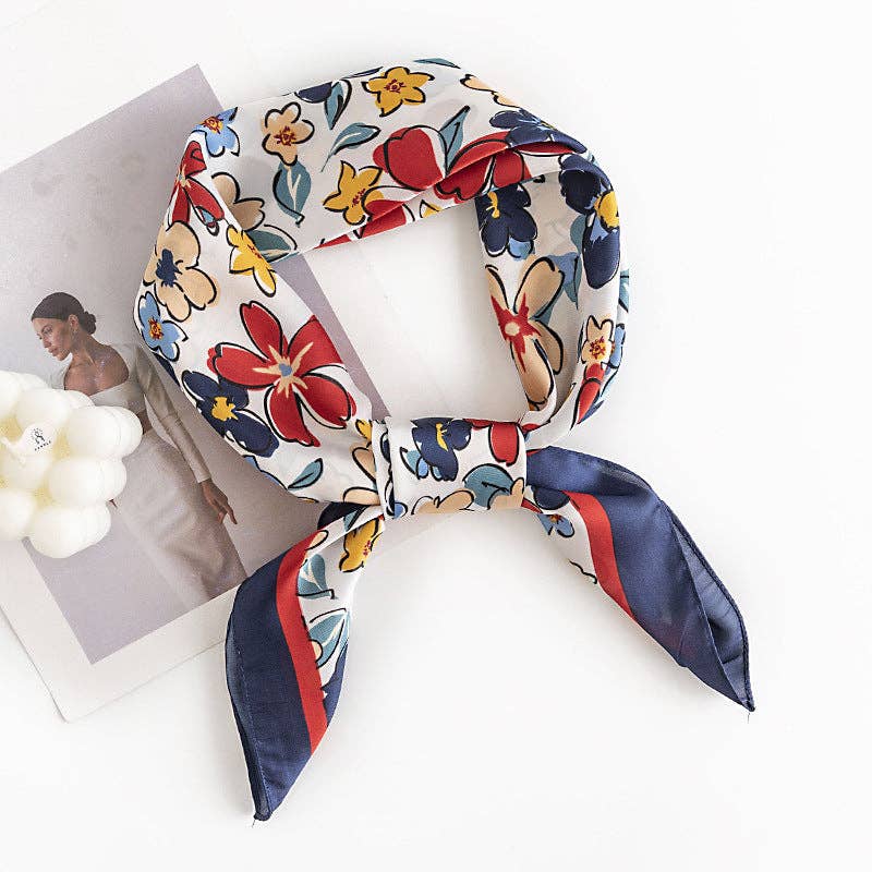 Floral Square Scarf - Vintage MC