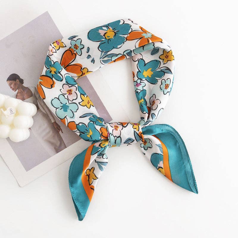 Floral Square Scarf - Vintage MC