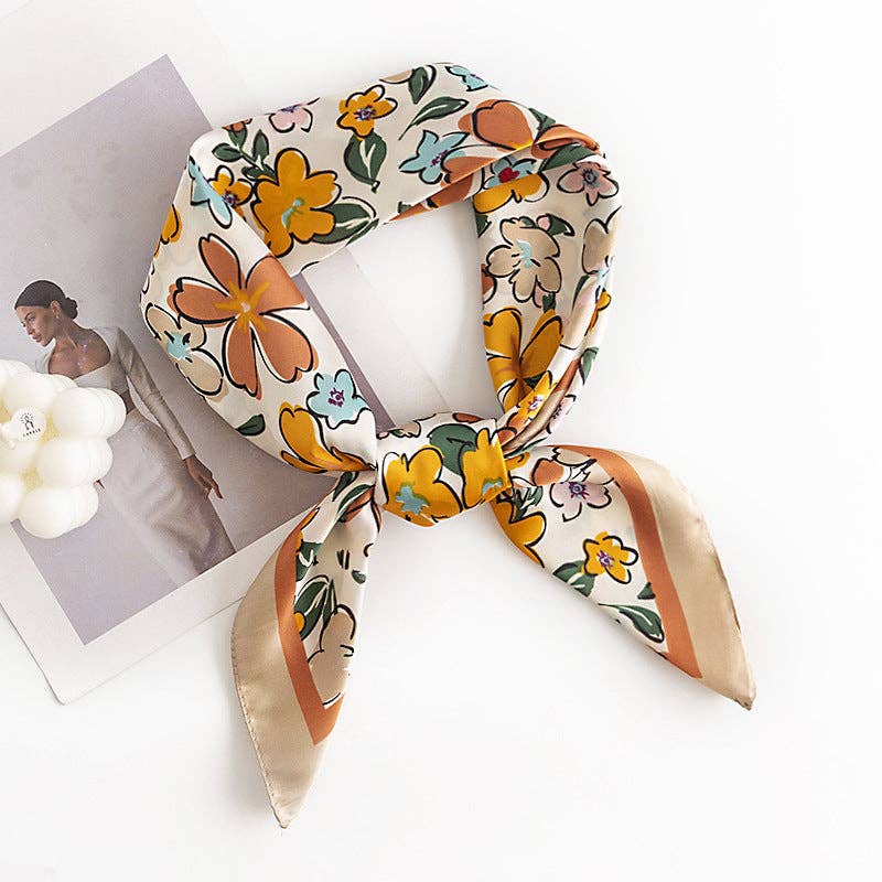 Floral Square Scarf - Vintage MC