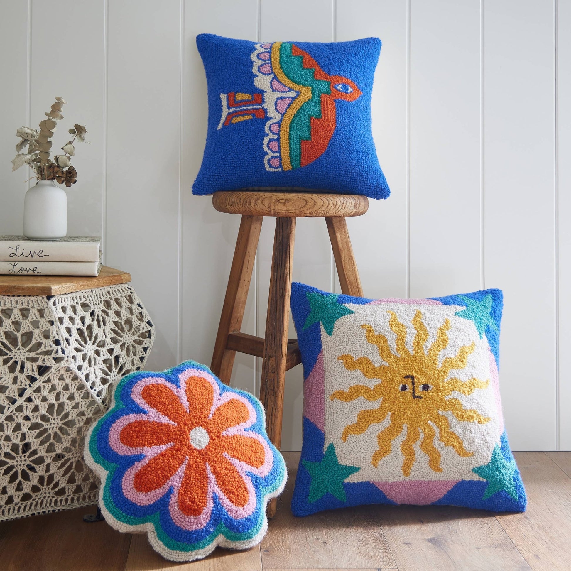 Flower Vibe Hook Pillow - Vintage MC
