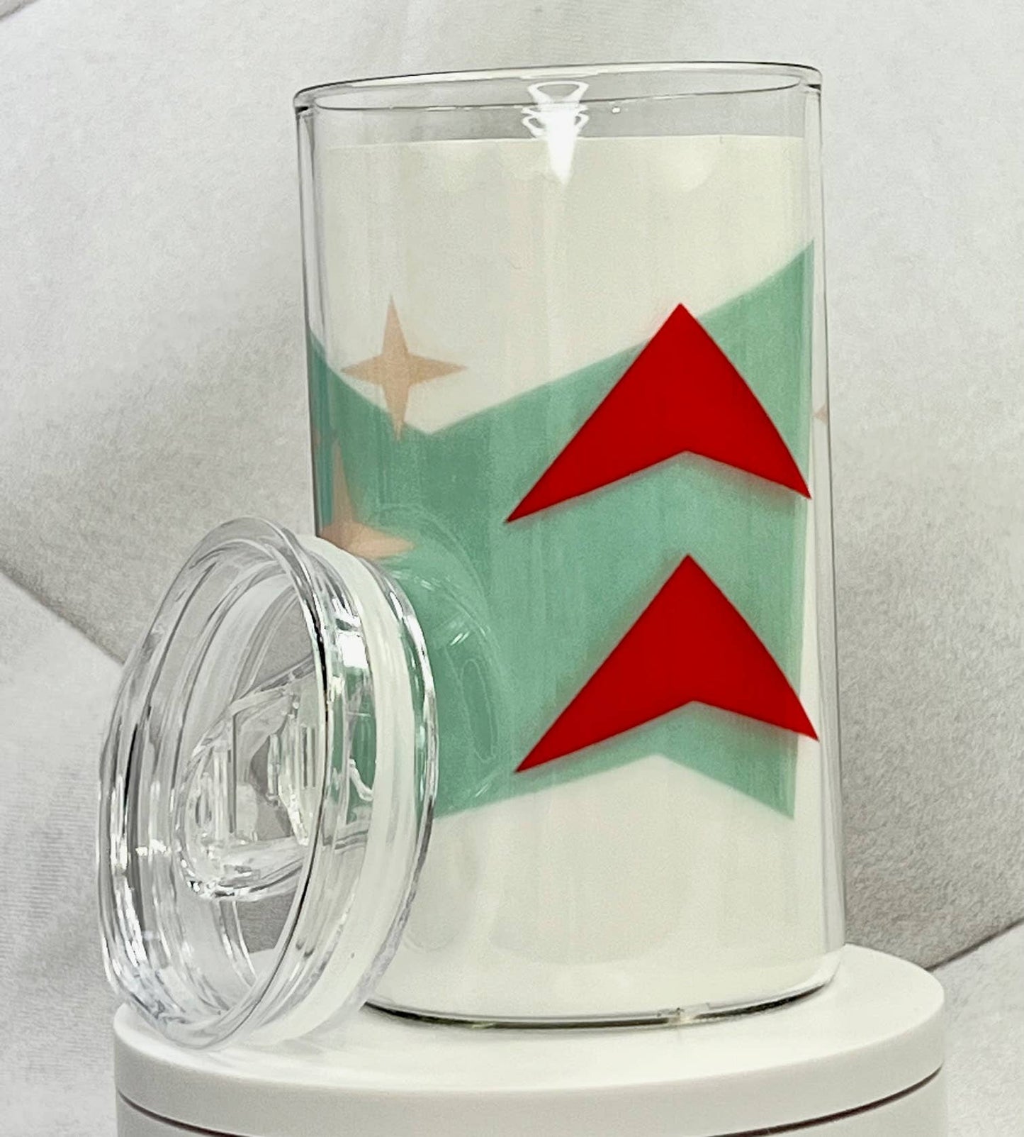 Glass with Drinking Lid and Straw - Vintage MC