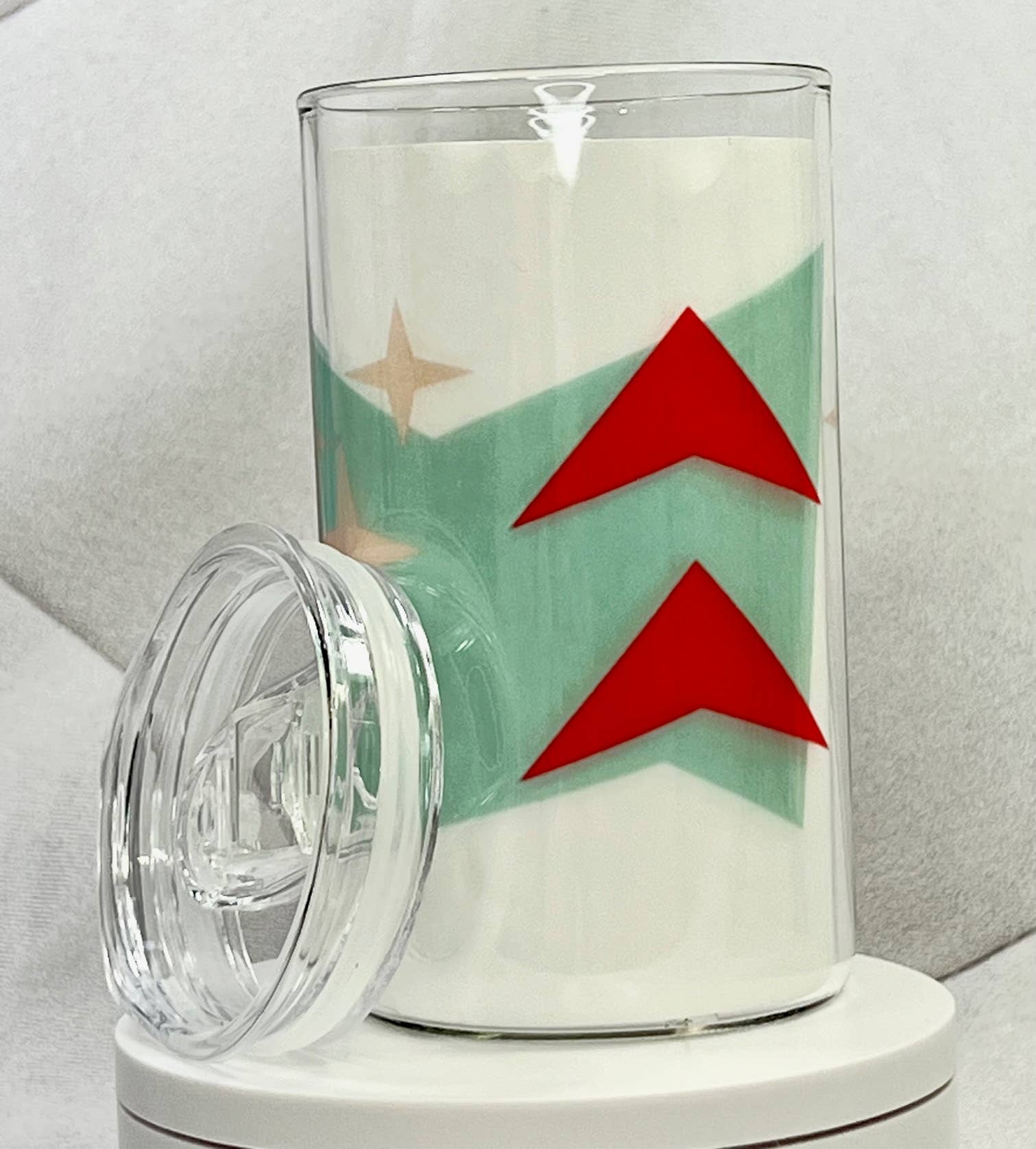 Glass with Drinking Lid and Straw - Vintage MC
