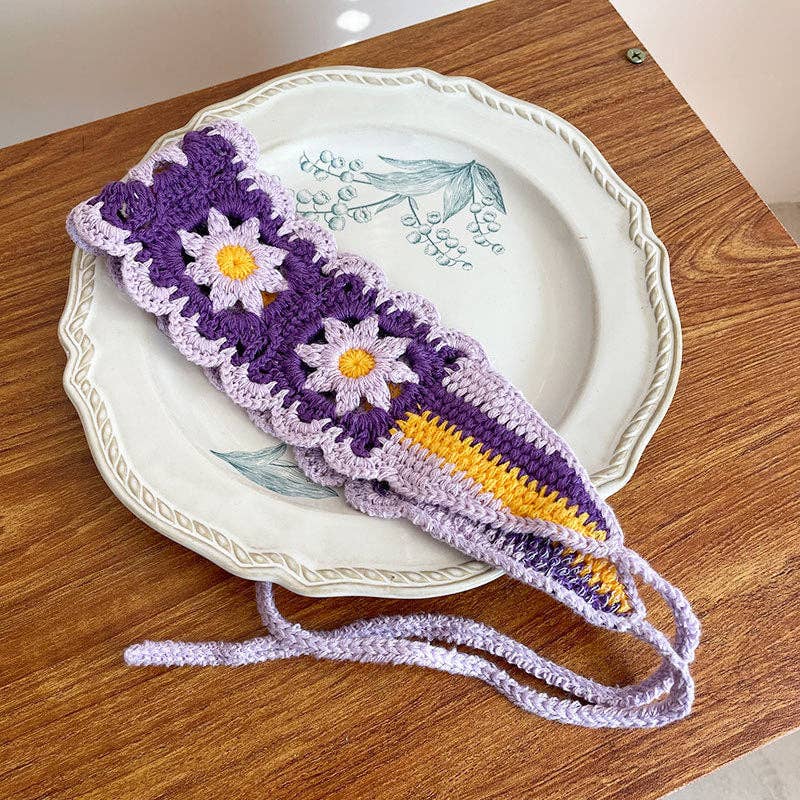 Handmade Crochet Flower Headband - Vintage MC