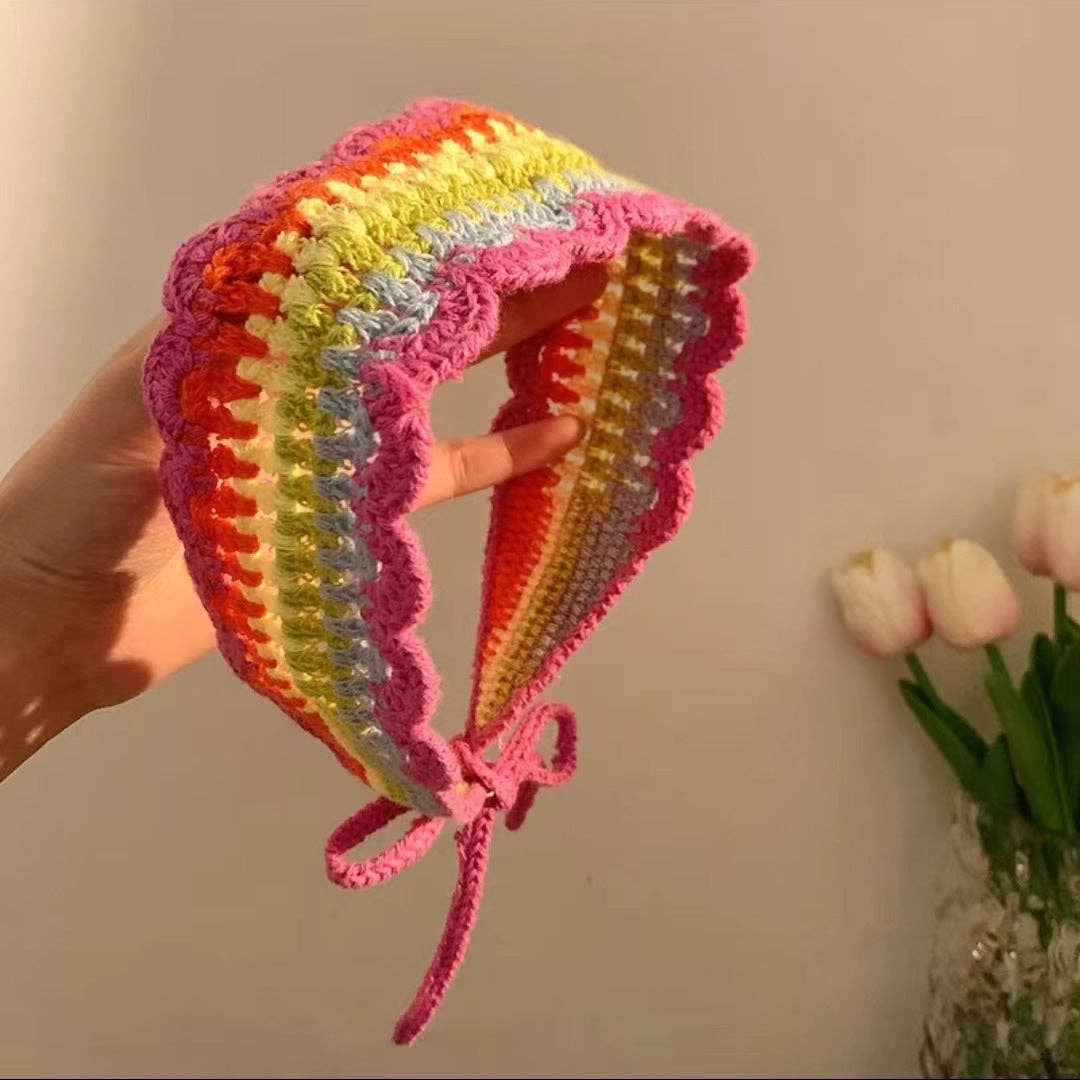 Handmade Crochet Flower Headband - Vintage MC