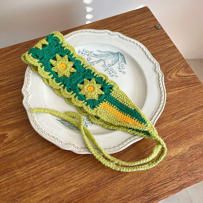 Handmade Crochet Flower Headband - Vintage MC