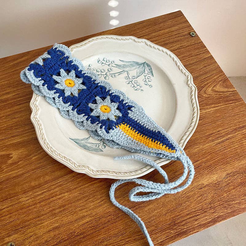 Handmade Crochet Flower Headband - Vintage MC