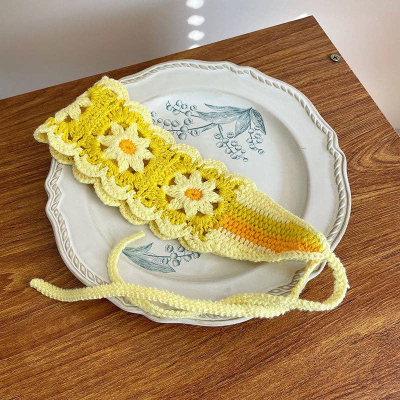 Handmade Crochet Flower Headband - Vintage MC