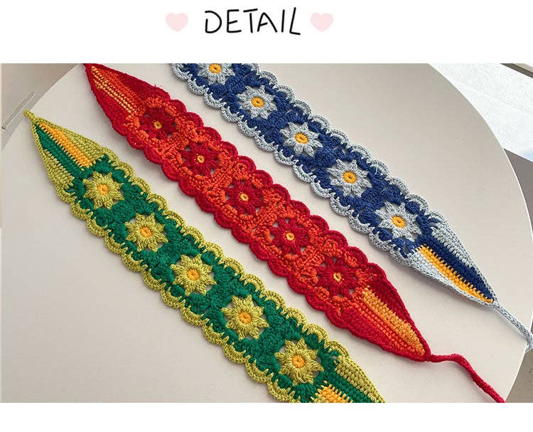 Handmade Crochet Flower Headband - Vintage MC
