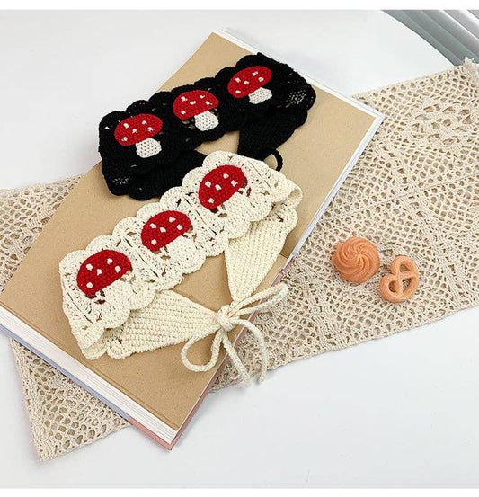 Handmade Crochet Mushroom Headband - Vintage MC
