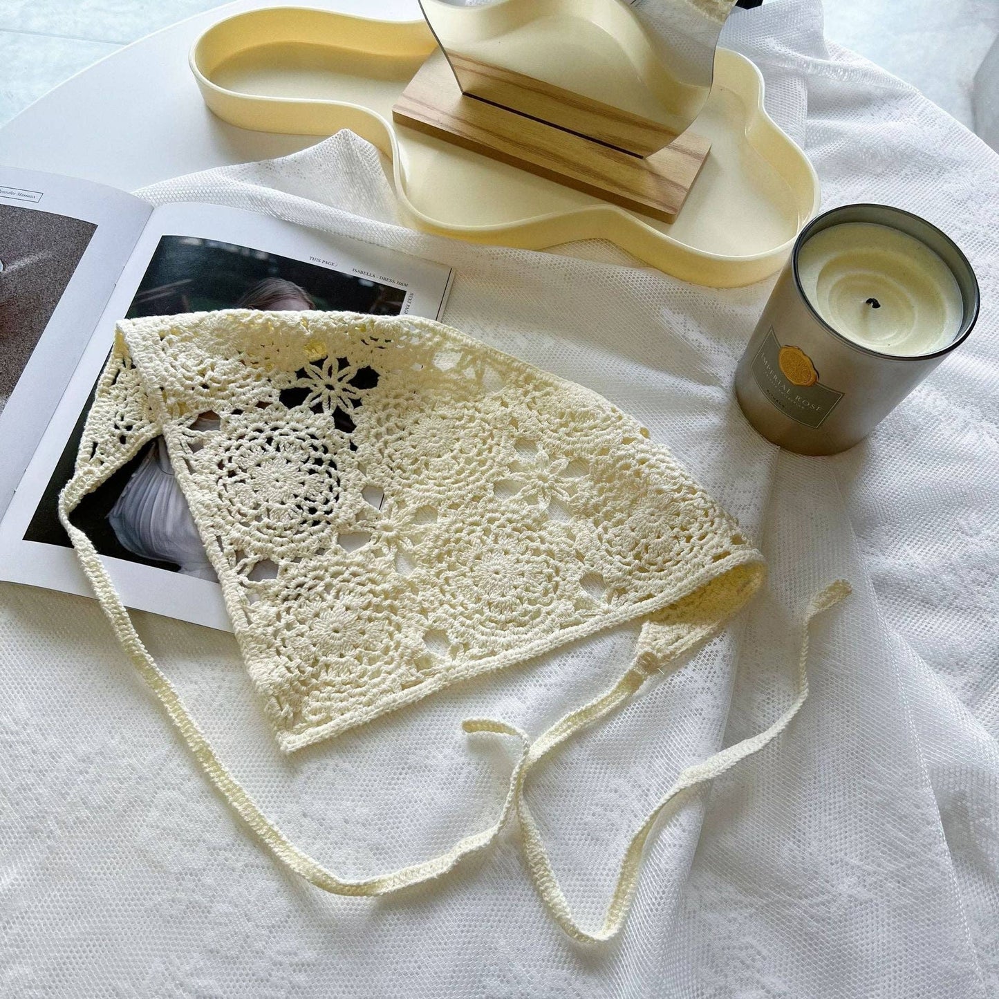 Handmade Crochet Vintage Headband - Vintage MC