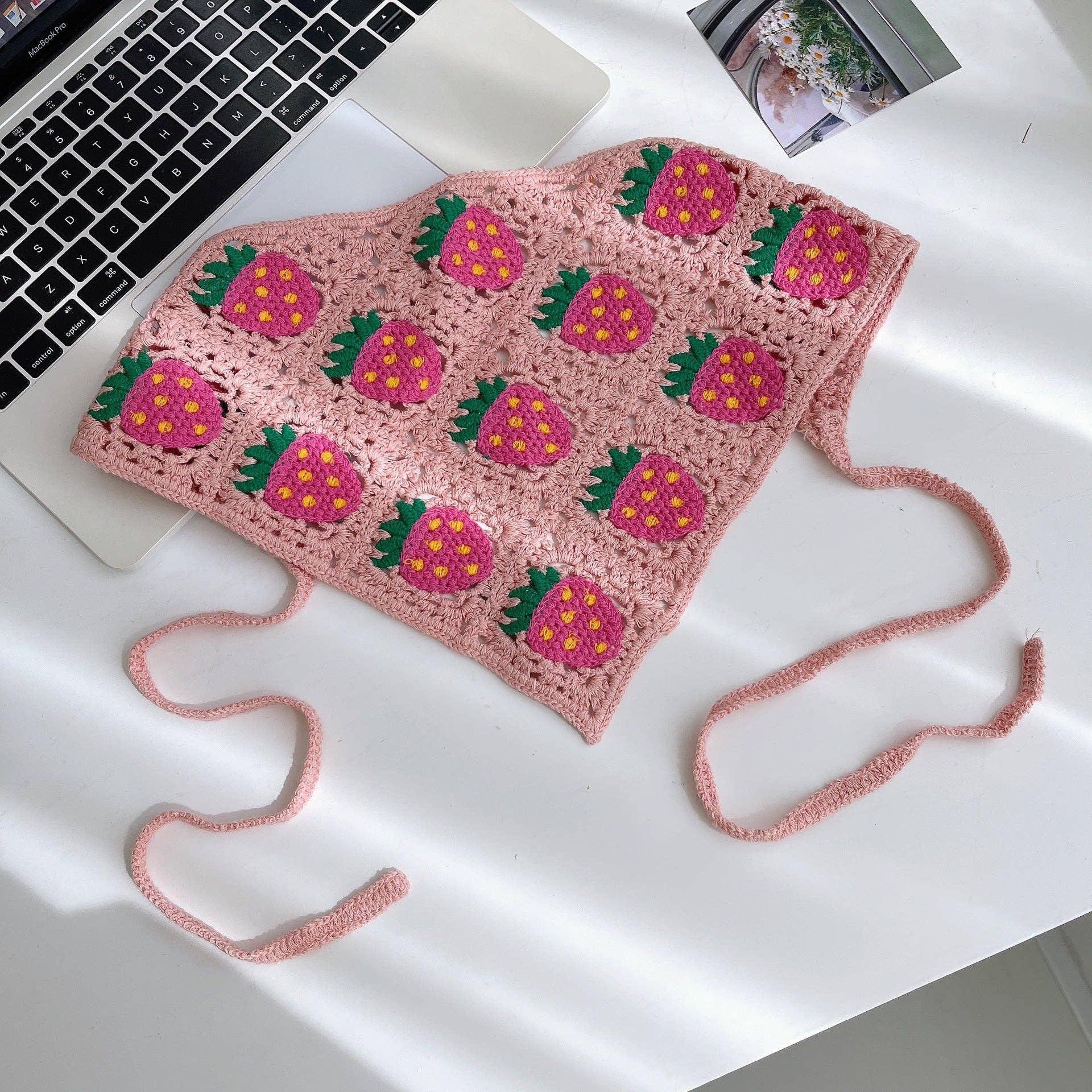 Handmade Woven Strawberry Headband - Vintage MC