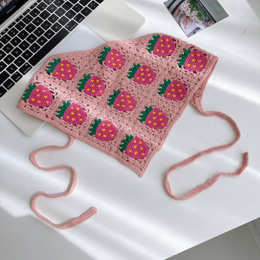 Handmade Woven Strawberry Headband - Vintage MC