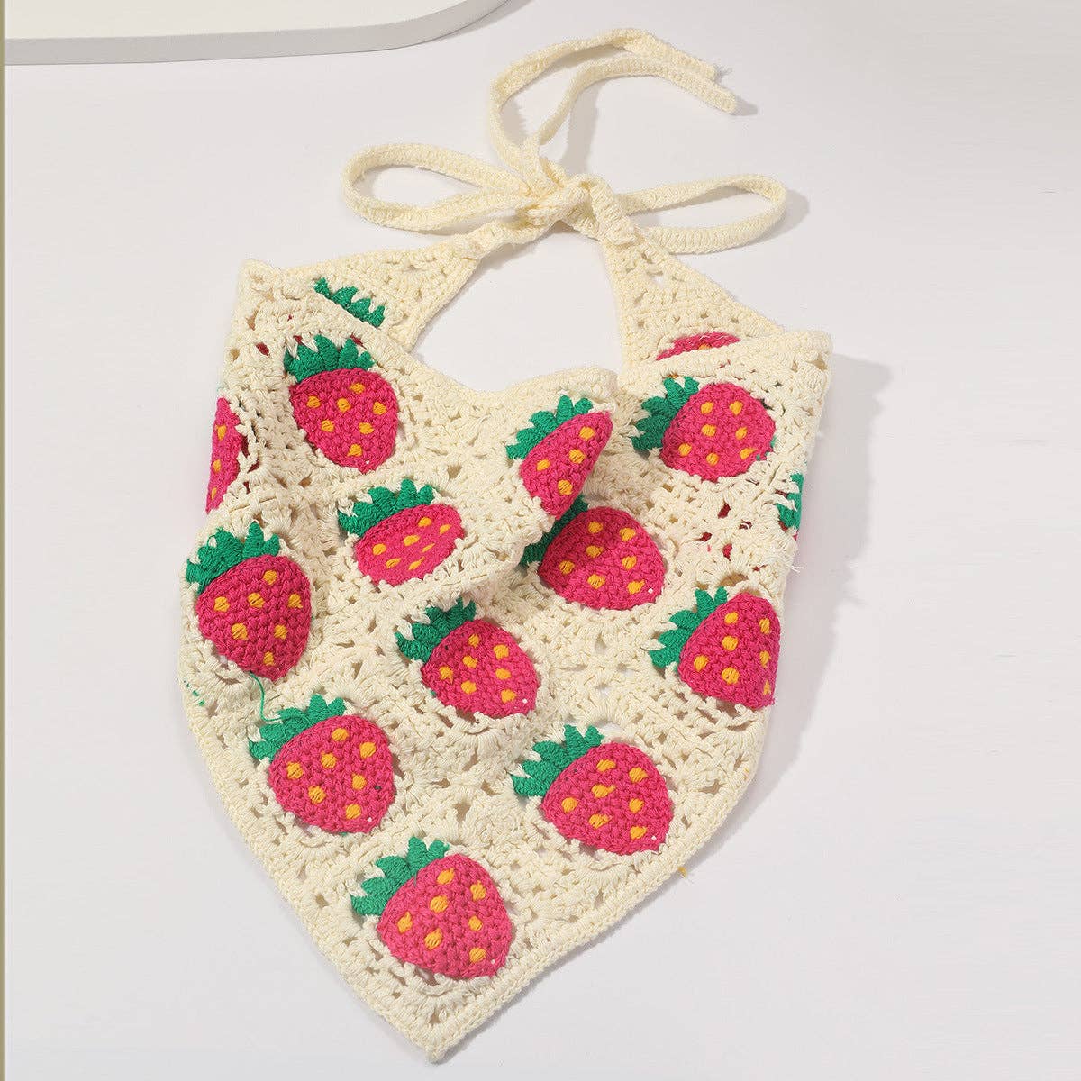 Handmade Woven Strawberry Headband - Vintage MC