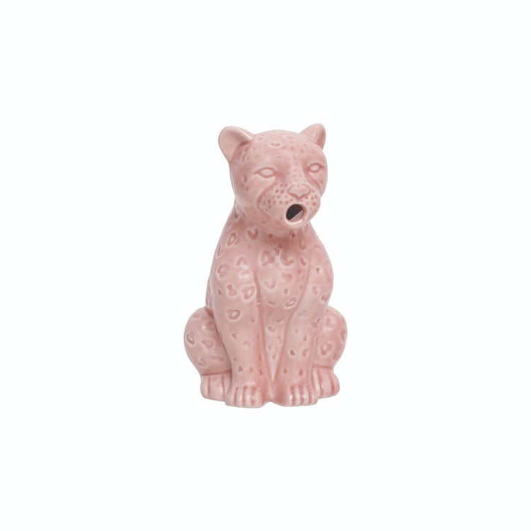 6-7/8"H Stoneware Leopard