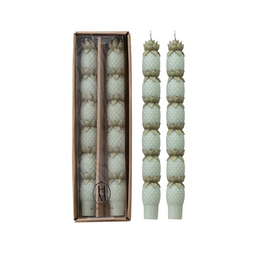 S/2 Unscented Pineapple Candles in Box