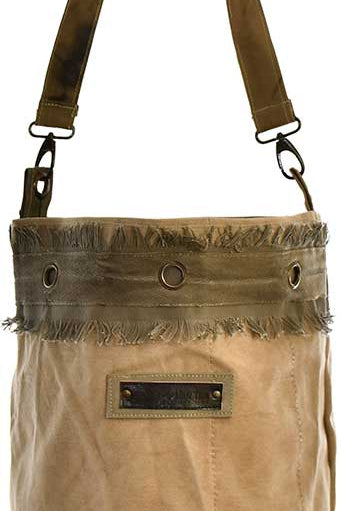 HB00009 Upcycled Bucket Bag - Vintage MC