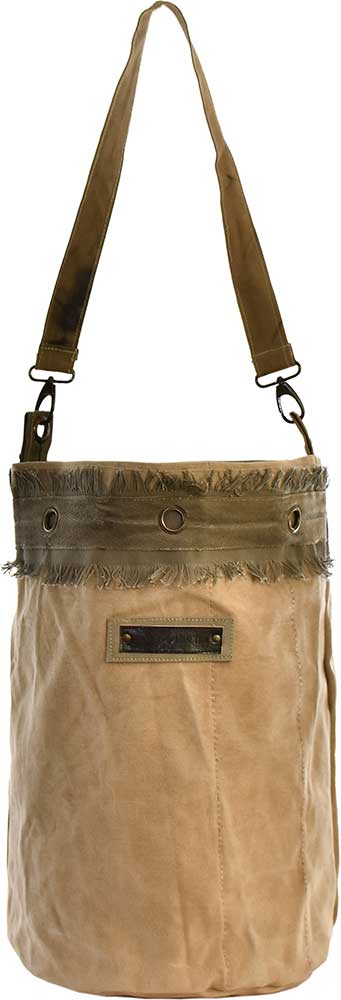 HB00009 Upcycled Bucket Bag - Vintage MC