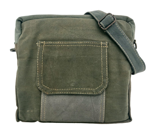 HB000537 Upcycled Tent Crossbody Bag - Vintage MC