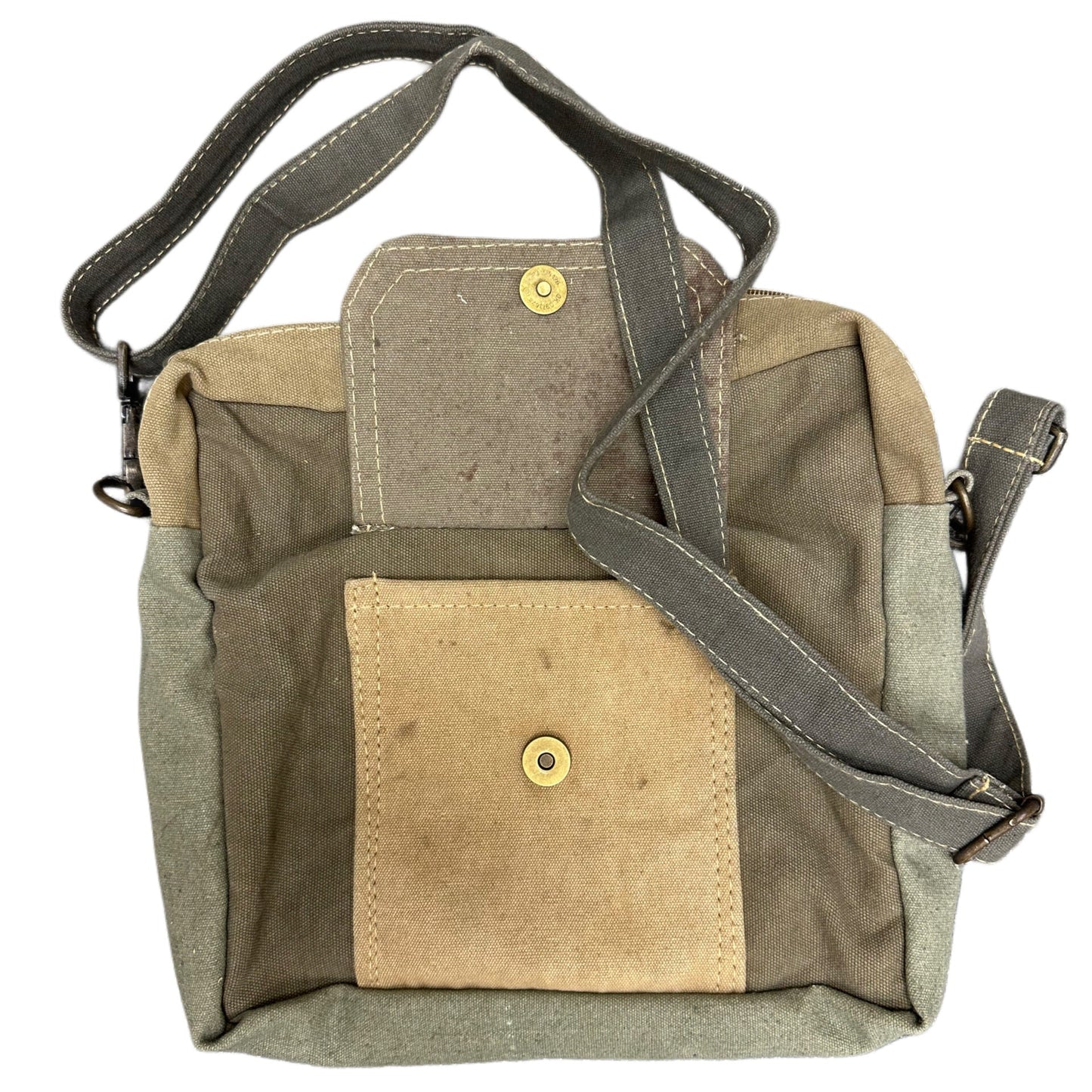 HB000537 Upcycled Tent Crossbody Bag - Vintage MC