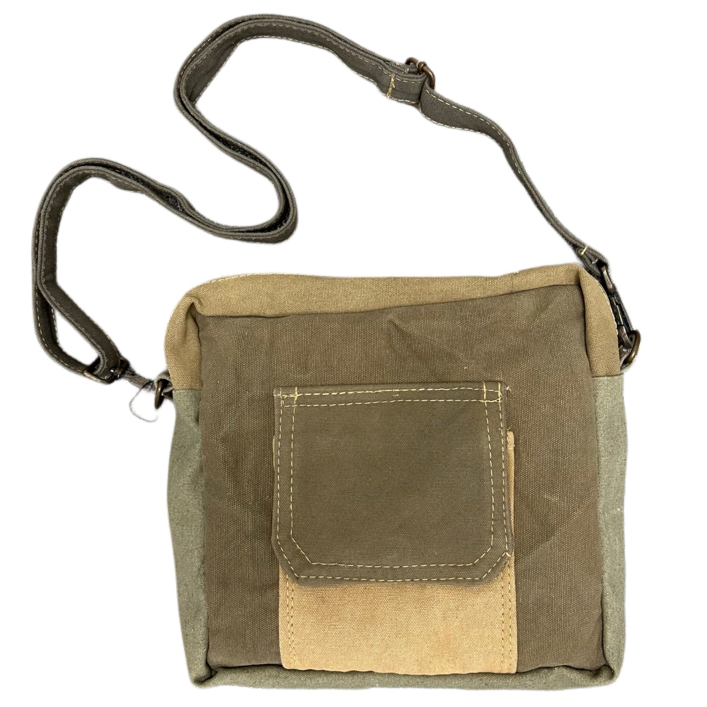 HB000537 Upcycled Tent Crossbody Bag - Vintage MC