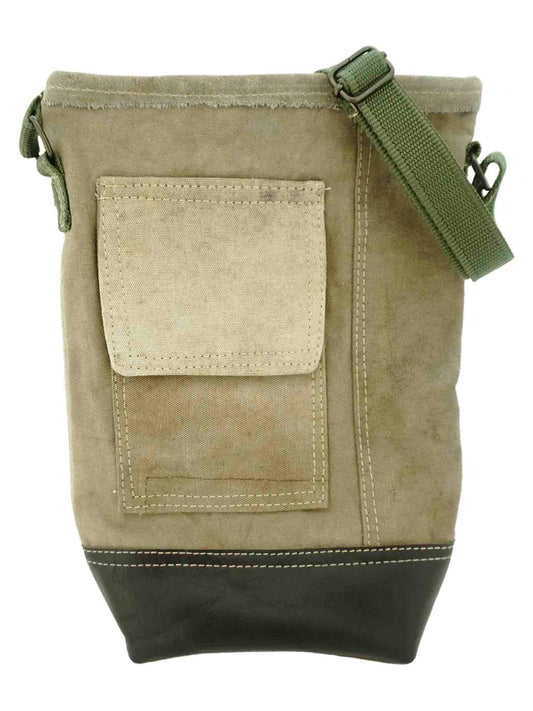 HB00507 Upcycled Crossbody Green Strap - Vintage MC