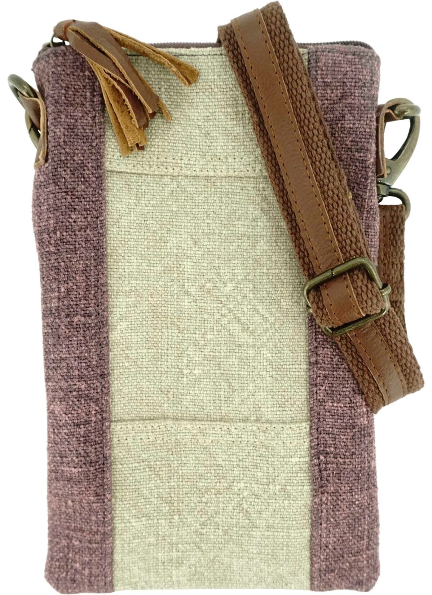 HB00516 2 - Tone Jute Crossbody - Vintage MC