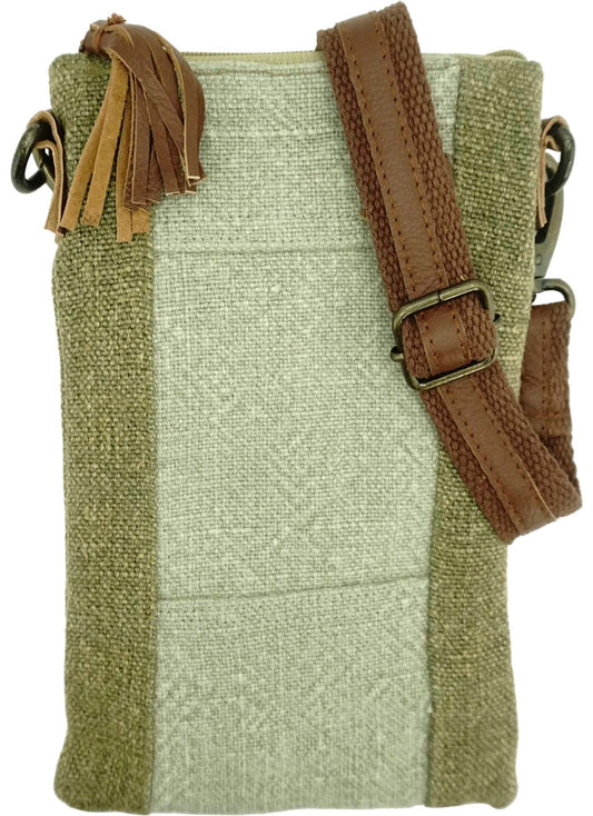 HB00516 2 - Tone Jute Crossbody - Vintage MC