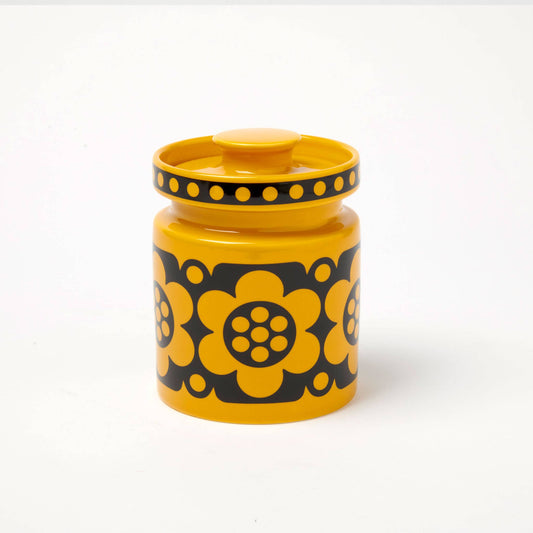 Hornsea Mini Jar - Yellow Geo Flower - Vintage MC