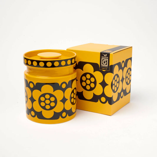 Hornsea Mini Jar - Yellow Geo Flower - Vintage MC