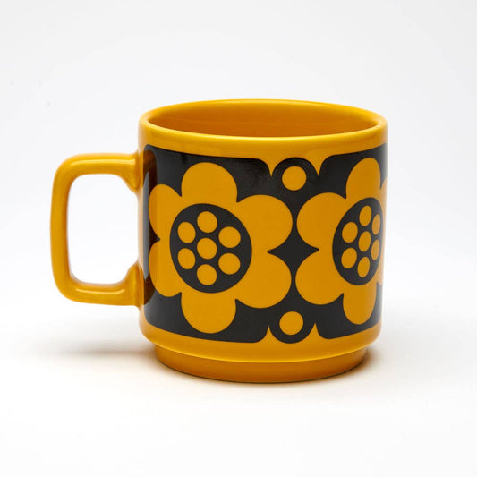 Hornsea Mug Geo Flower Yellow - Vintage MC