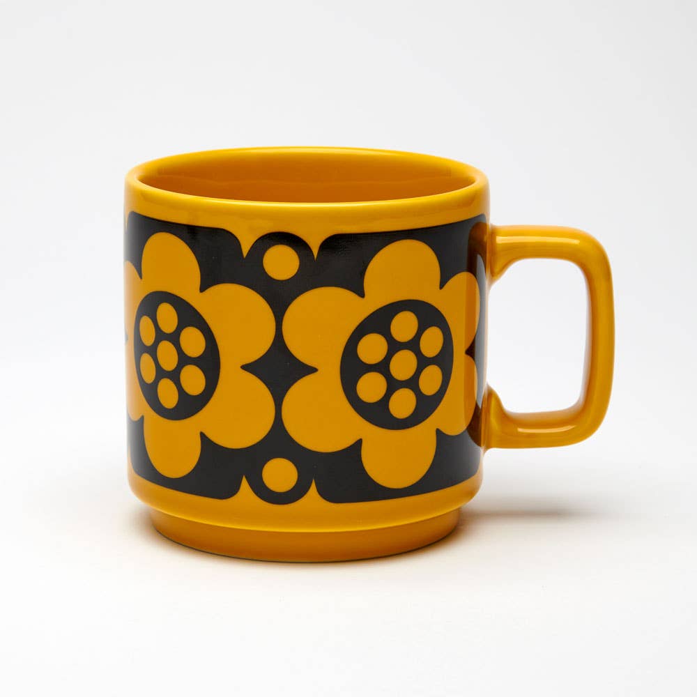 Hornsea Mug Geo Flower Yellow - Vintage MC