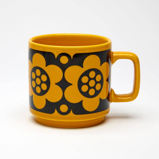 Hornsea Mug Geo Flower Yellow - Vintage MC