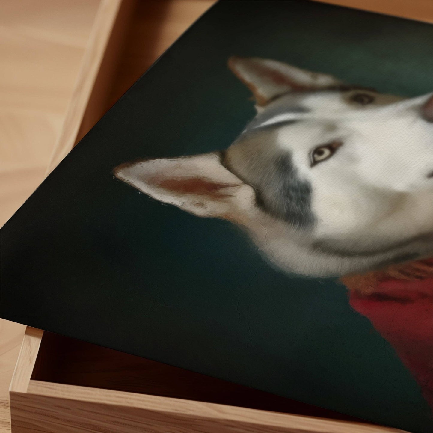 Husky Dog Portrait Print - Vintage MC