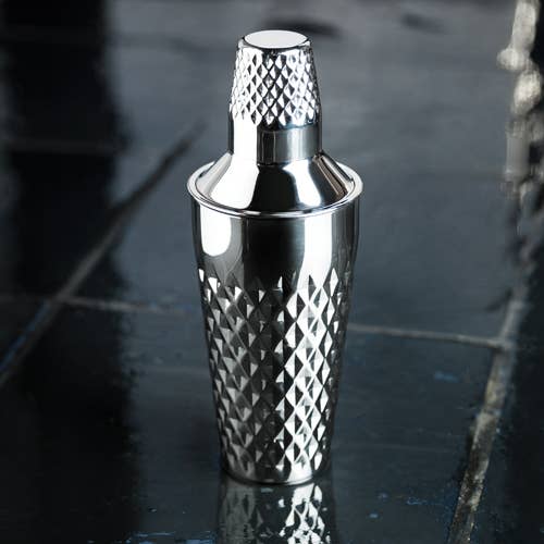Irving™ Diamond Faceted Stainless Steel Cocktail Shaker - Vintage MC