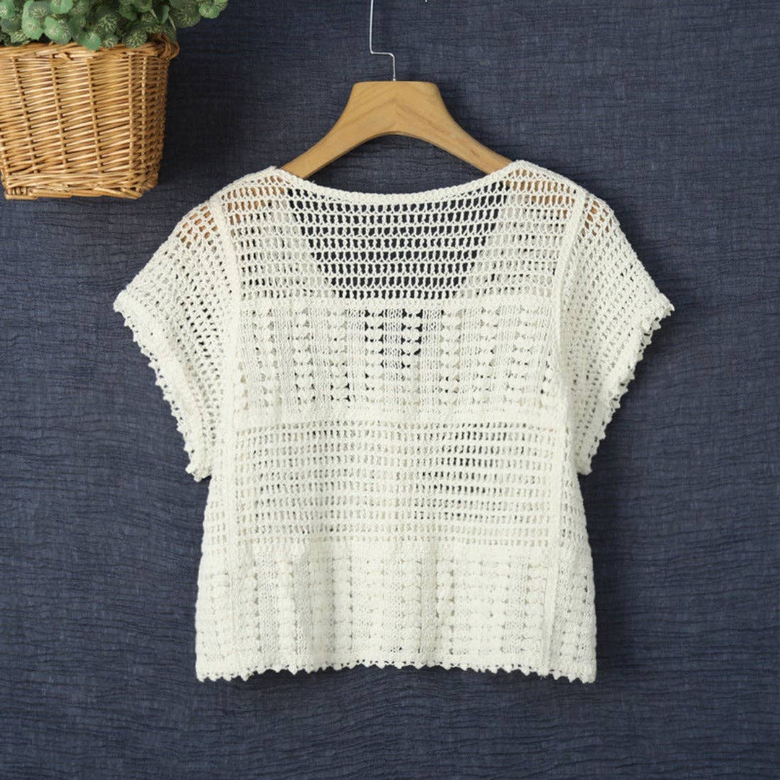 Knit Short - Sleeve Cardigan - Vintage MC