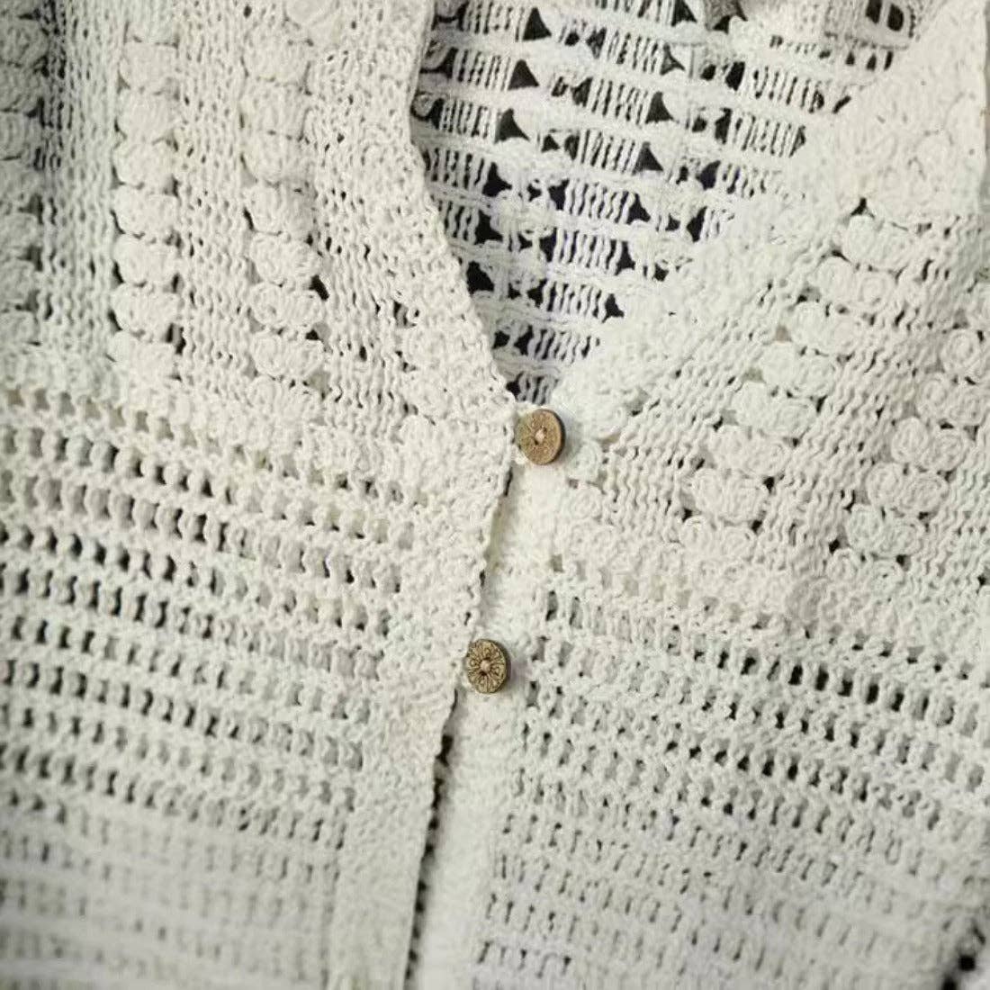 Knit Short - Sleeve Cardigan - Vintage MC