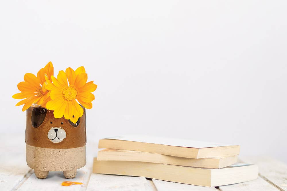 Lg Dog on Legs Planter - 4.5" - Vintage MC