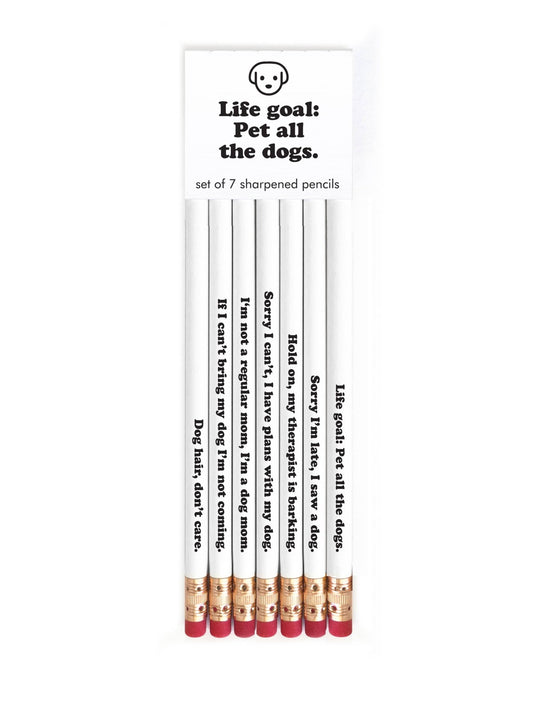 LIFE GOAL: PET ALL THE DOGS PENCIL SET - Vintage MC