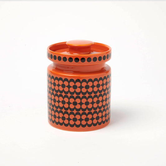 Magpie x Hornsea Mini Jar - Orange Repeat Flower - Vintage MC